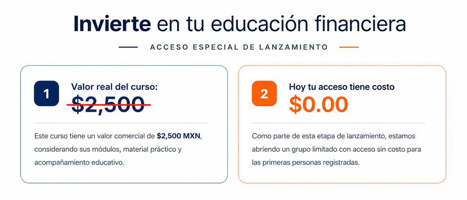Oferta especial del curso de finanzas personales